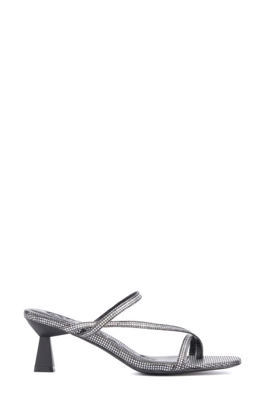 Olivia Miller Angelic Rhinestone Sandal In Black