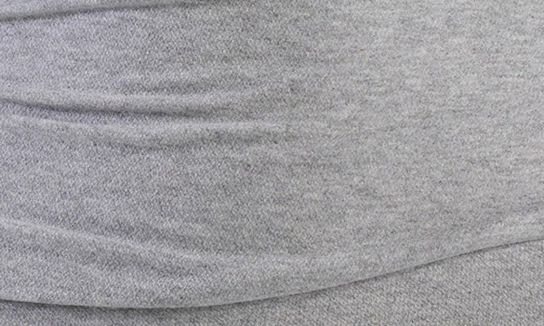 Naked Wardrobe Ruched One-shoulder Top In Heather Grey