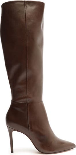 Schutz | Maryana Over The Knee Leather Boot | 7 US | Dark Chocolate