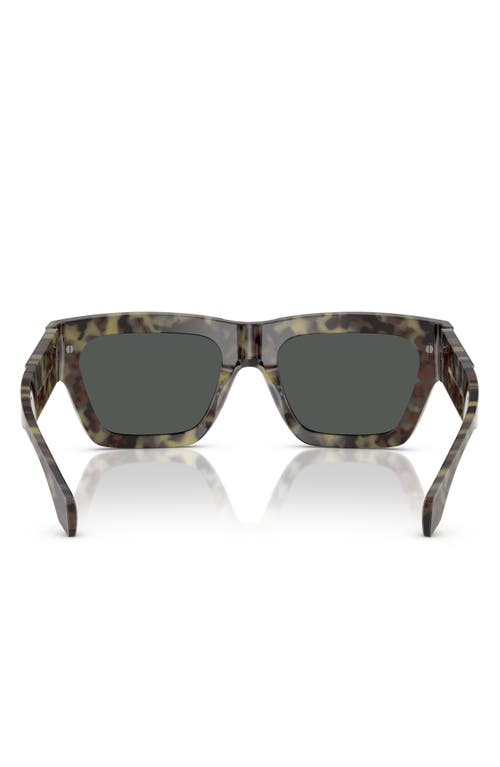 Versace 52mm Rectangular Sunglasses In Havana