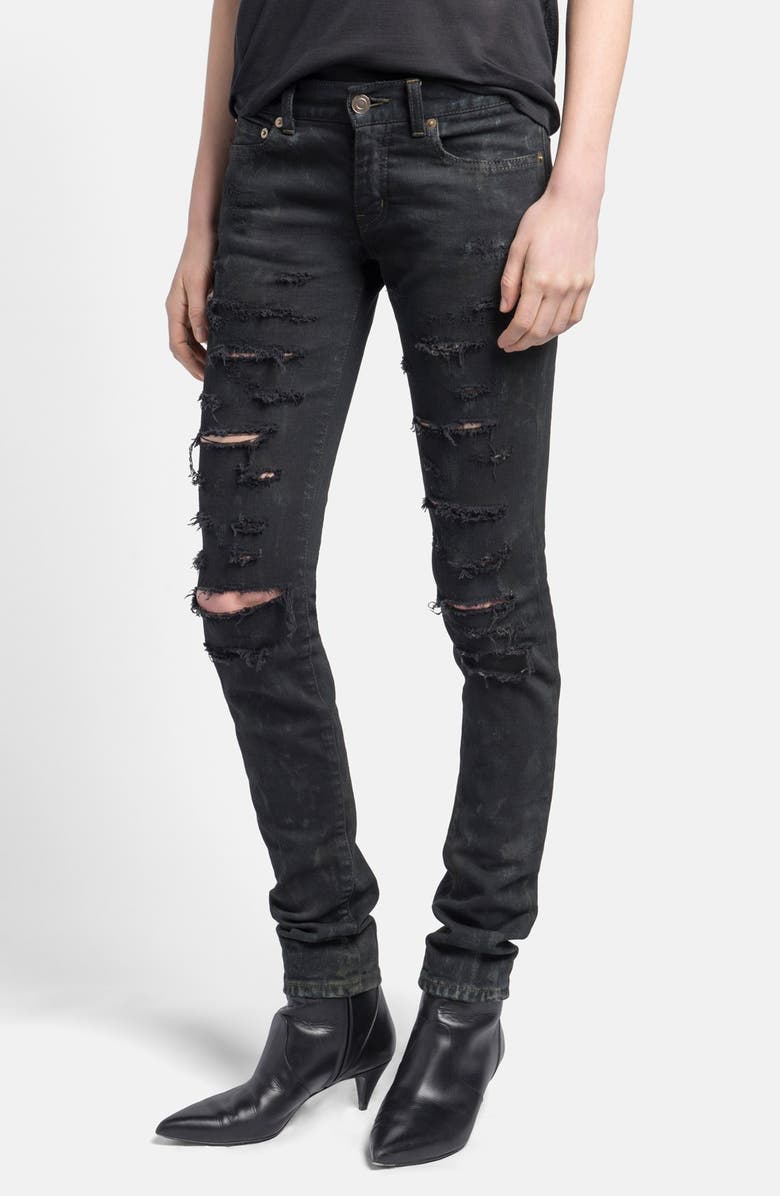 Saint Laurent Ripped Skinny Jeans | Nordstrom