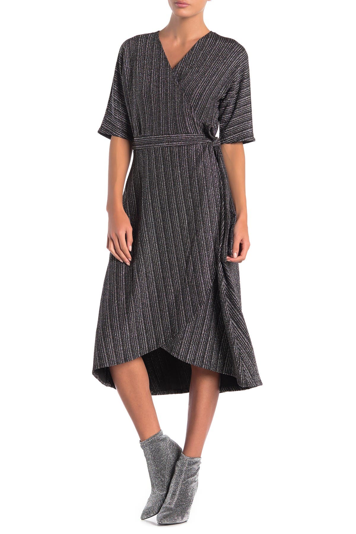 dolman sleeve wrap dress