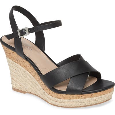 Charles By Charles David Lazard Wedge Sandal- Black