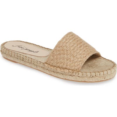 Free People Beach Front Espadrille Slide Sandal, Beige
