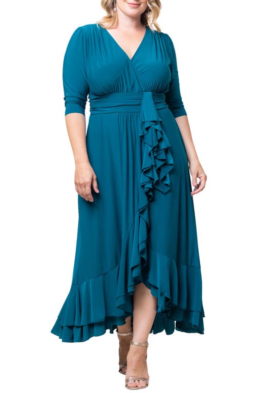 Kiyonna Veronica Ruffled High-Low Evening Gown at Nordstrom,
