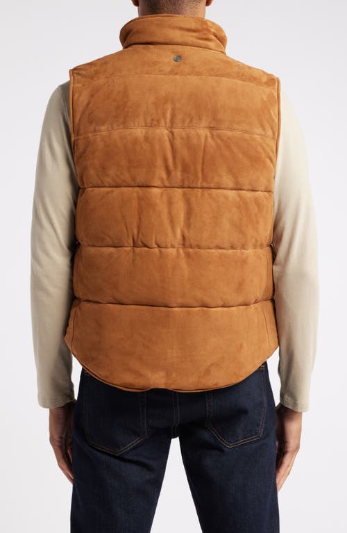 Shop Ag Neo Suede Puffer Vest In Lux Cognac