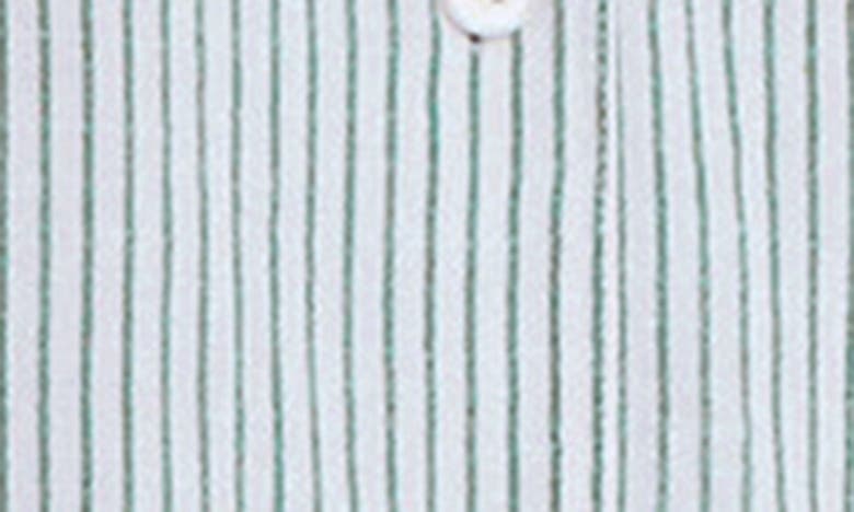 Shop Eberjey Nautico Stripe Long Sleeve Top & Pants Pajamas In White/ Forest Green