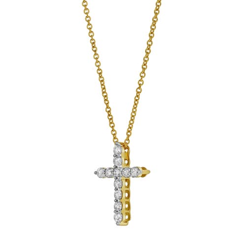 Shop Luvmyjewelry Sacred Cross Diamond Pendant In 10k Yellow Gold