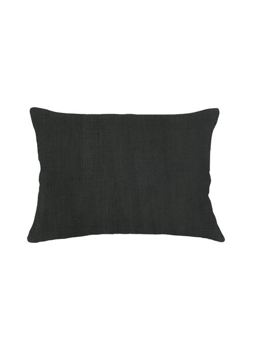 Shop Anaya So Soft Linen Pillow With Down Insert In Black