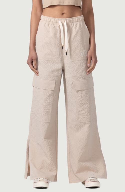 Shop Honor The Gift Wide Leg Cargo Pants In Bone