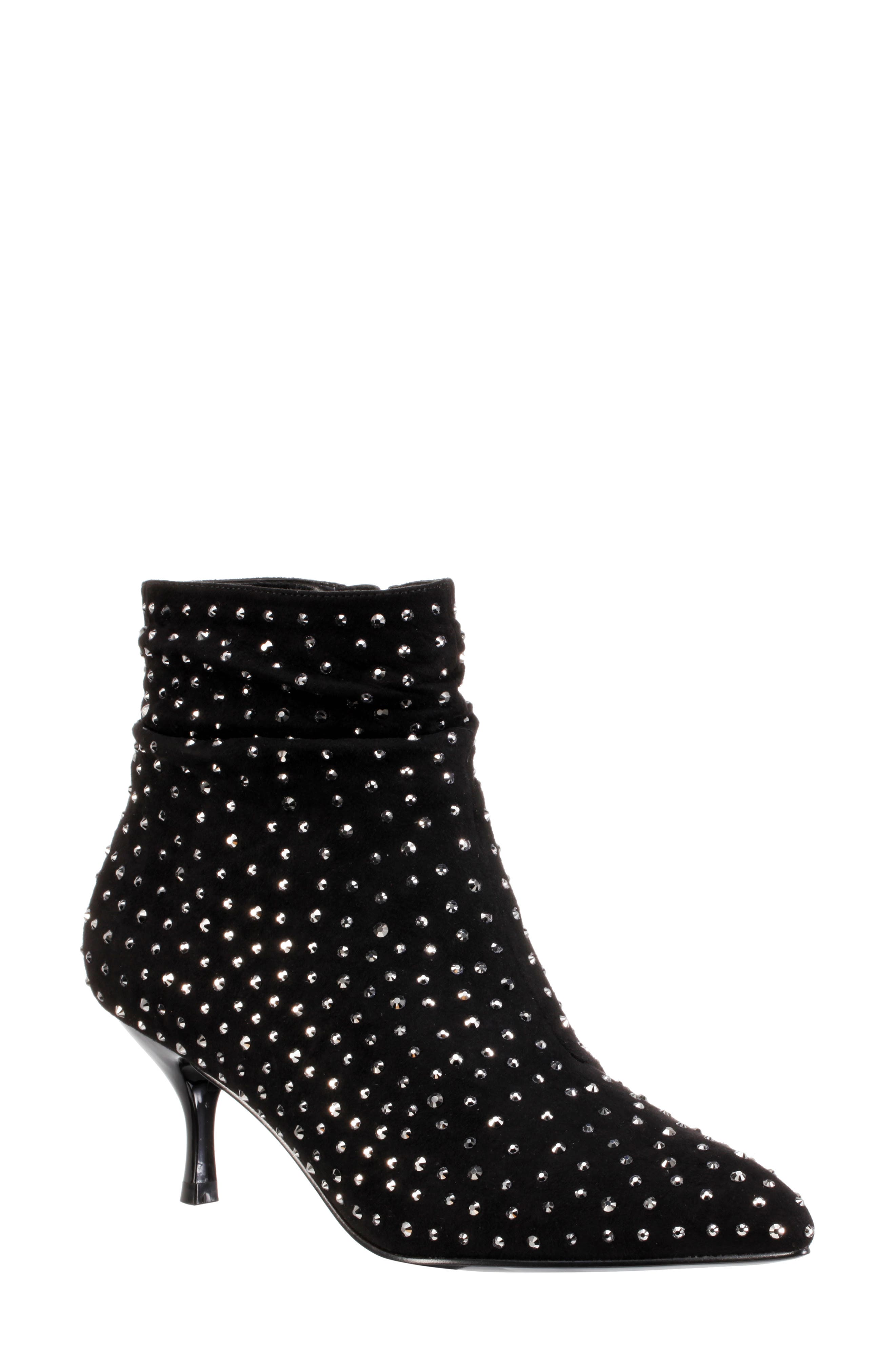 studded ankle boots heels