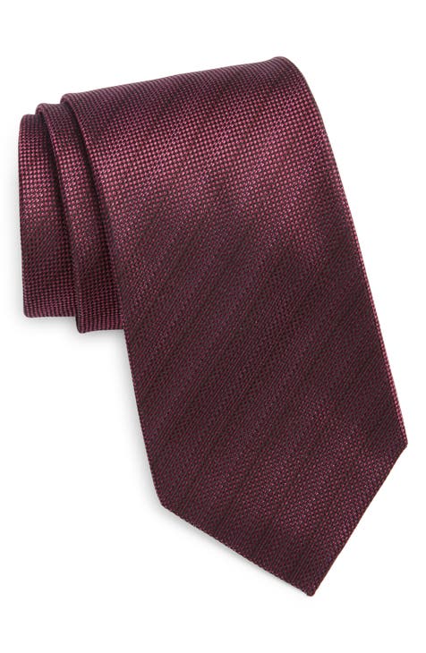 Zed by - Fancy Red Tie with Watercolor Patterns