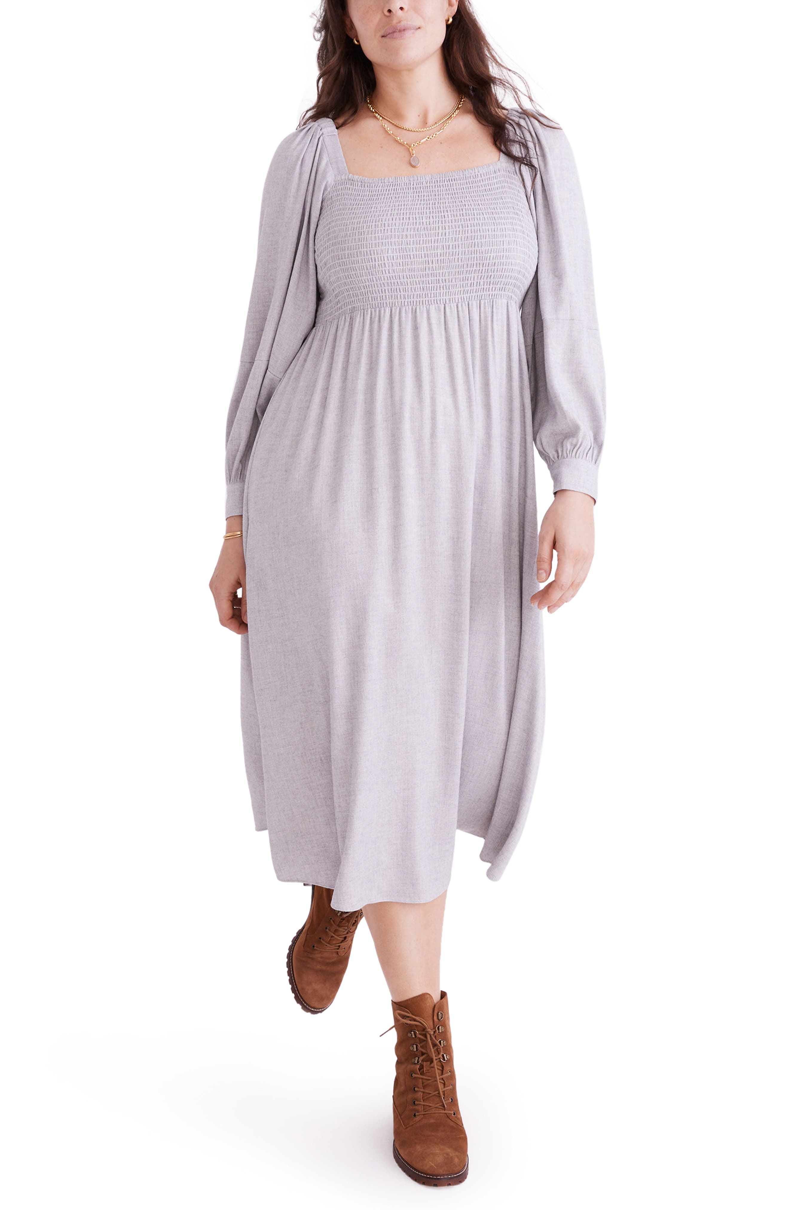 NEW Madewell Sweater Dress Womens Size Large Black White Stripe Long Sleeve 