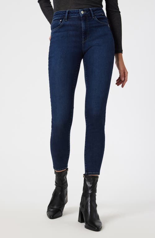 Shop Mavi Jeans Tess Ankle Skinny Jeans In Dark Blue Supersoft