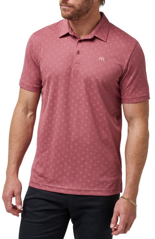 Shop Travismathew Final Answer Polo In Roan Rouge