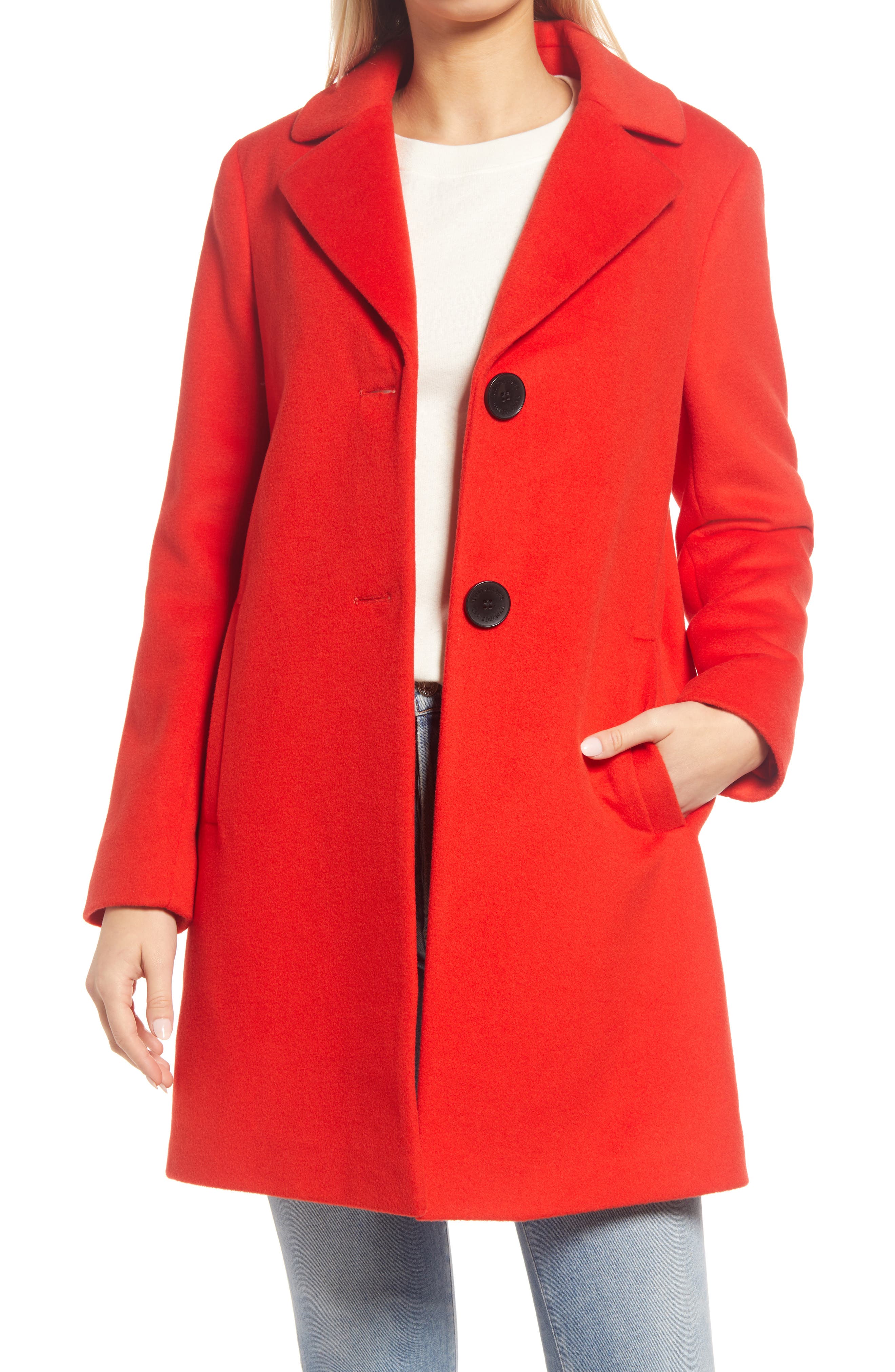 red long jacket