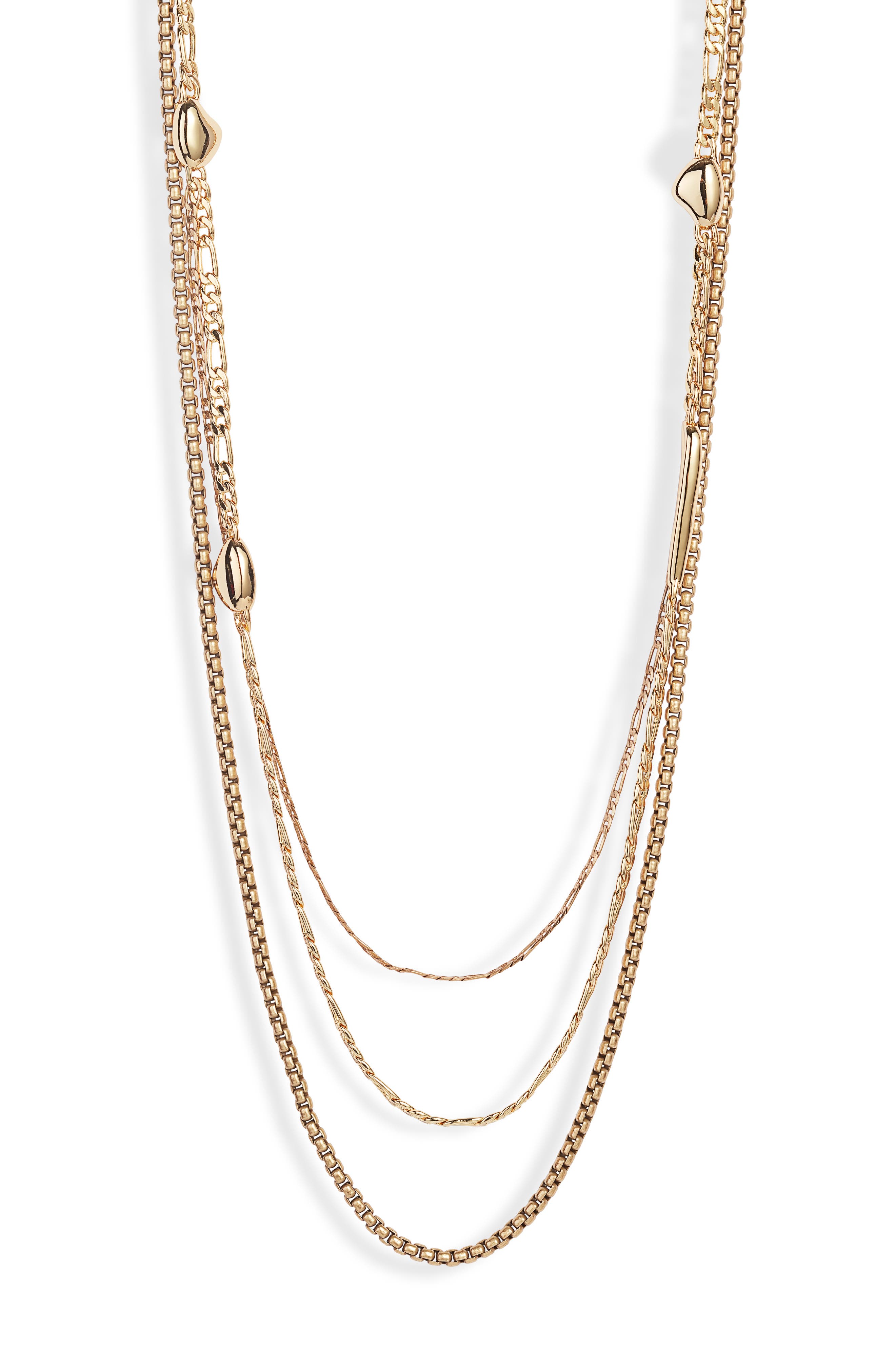 Jenny Bird Salento Layered Chain Link Necklace In High Polish Gold