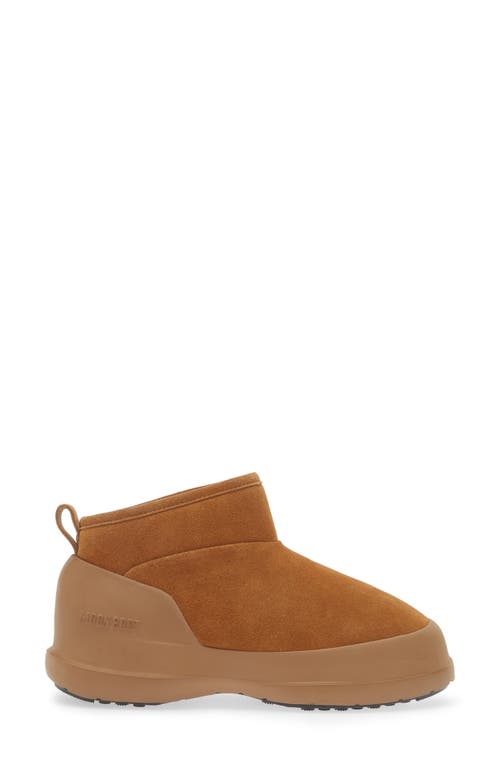 Shop Moon Boot ® Luna Low Faux Shearling Lined Boot In Cognac