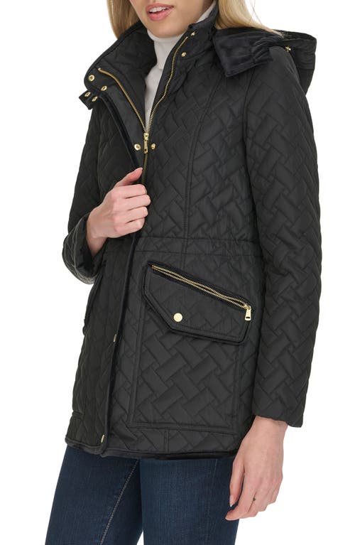 Shop Cole Haan Signature Quilted Parka In Black