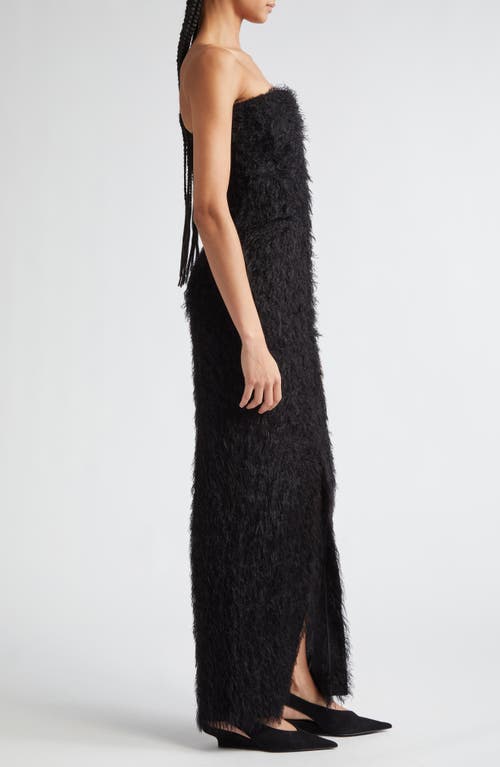 Shop Totême Toteme Strapless Fil Coupé Gown In Black