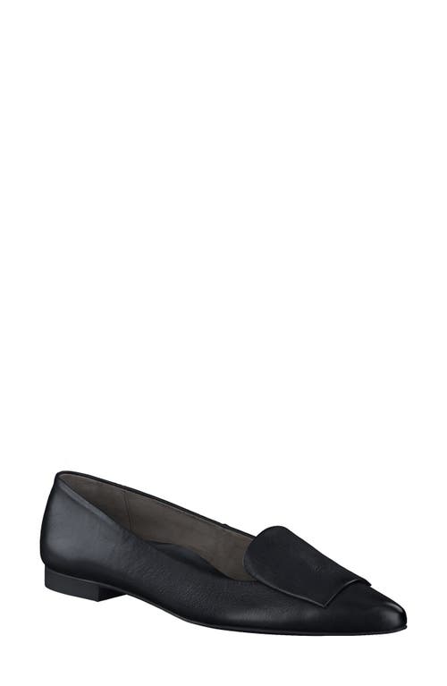 Paul Green Teddy Pointed Toe Flat Black Leather at Nordstrom,