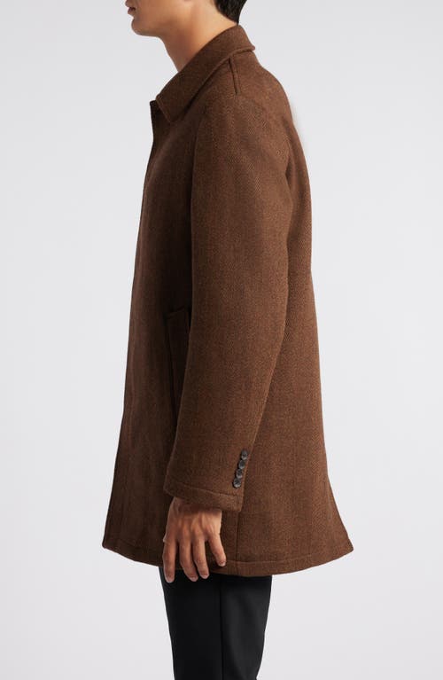 NORDSTROM NORDSTROM WOOL HERRINGBONE COAT 