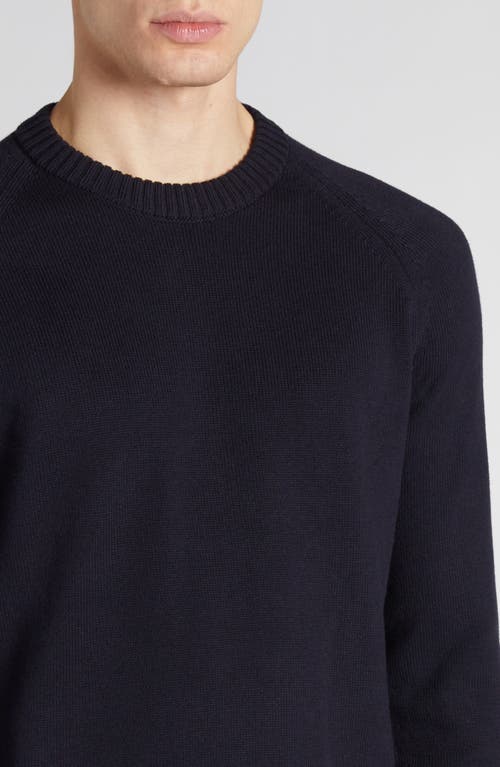 Shop Tom Ford Cotton & Cashmere Crewneck Sweater In Hb745 Midnight Blue