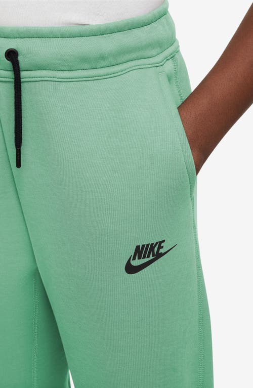 Shop Nike Kids' Tech Fleece Joggers In Spring Green/black/black