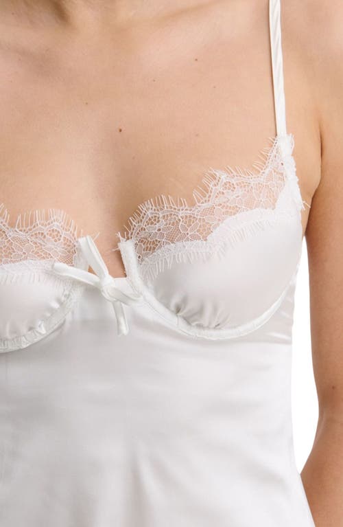 KAT THE LABEL KAT THE LABEL SORRENTO LACE TRIM UNDERWIRE SLIP CHEMISE
