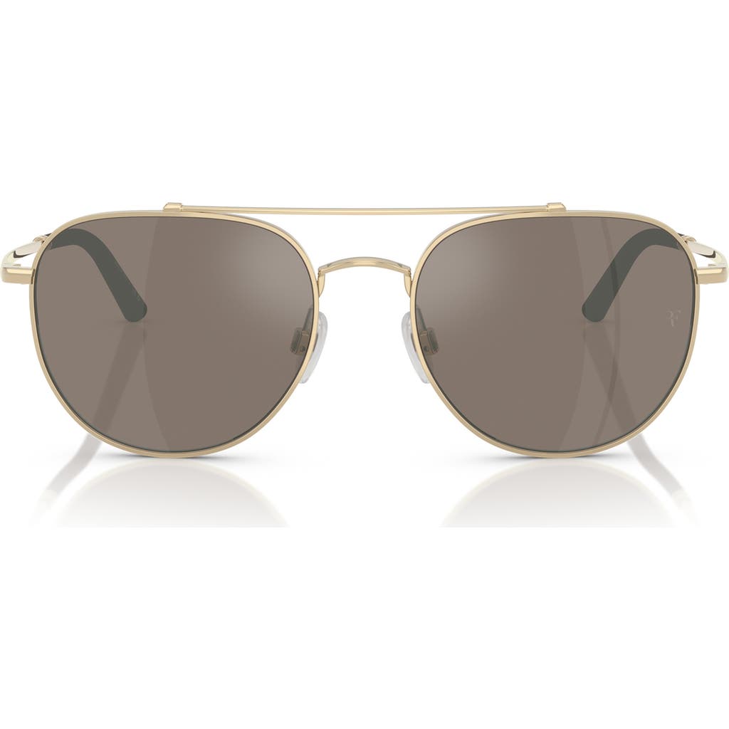 Oliver Peoples X Roger Federer 54mm Pilot Sunglasses In Gold