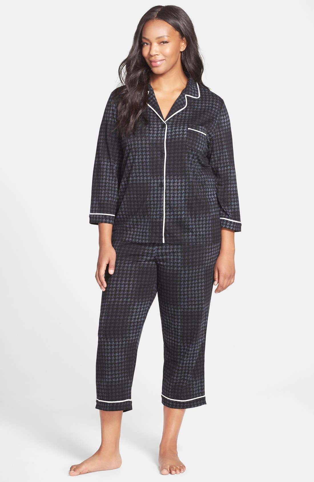 DKNY Print Jersey Capri Pajamas (Plus Size) (Nordstrom Exclusive) Nordstrom