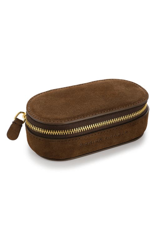 Monica Vinader Mini Suede Jewelry Box In Brown