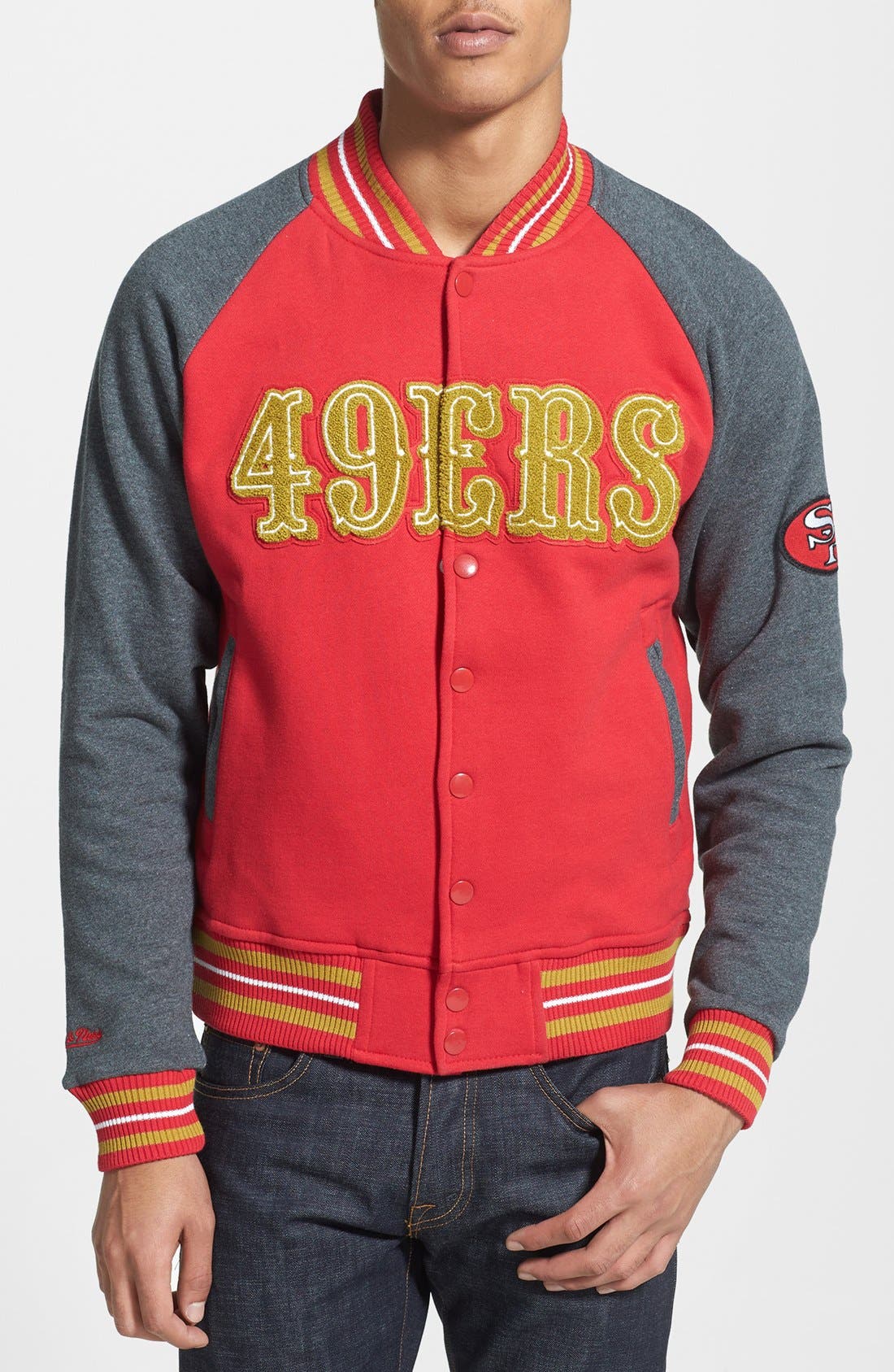 49ers jacket mitchell and ness