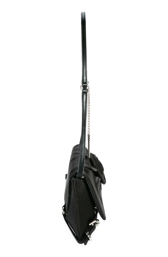 Givenchy Voyou Flower East/west Silk Shoulder Bag In Black