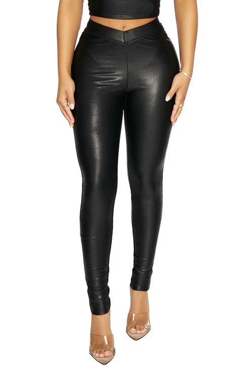 High Waisted Plush Leather Pants PU Leather Pants Women's Autumn and Winter  Soft Leather Tight Pants Boots Skinny Elastic Pants