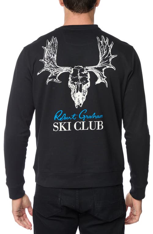 Robert Graham Hit The Slopes Long Sleeve Cotton Graphic T-shirt In Black