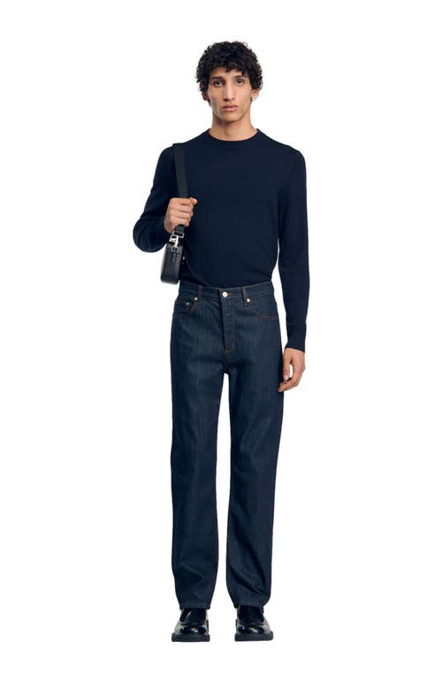 Shop Sandro Regular Jeans In Raw-denim