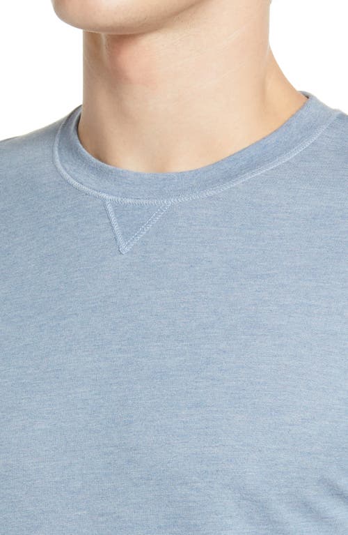 Travismathew Fink 2.0 Crewneck Sweatshirt In Heather Copen Blue