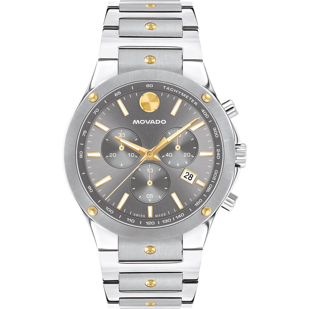 Movado Se Chronograph Bracelet Watch, 42mm In Metallic