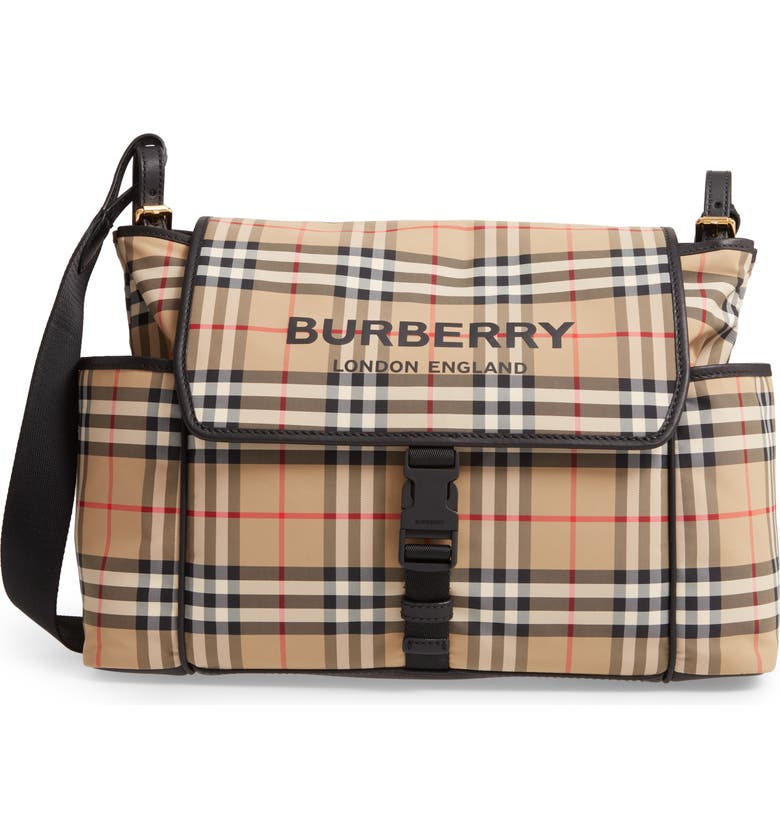 Burberry Flap Check Diaper Bag | Nordstrom