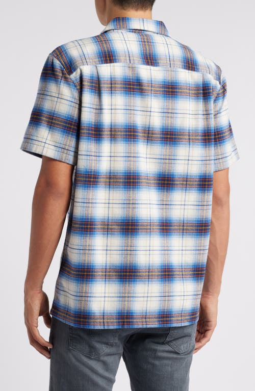 Shop Pendleton Baja Board Plaid Camp Shirt In Blue/navy Multi Plaid