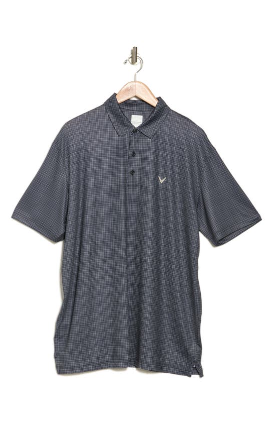 Callaway Golf Short Sleeve Allover Print Polo In Gray