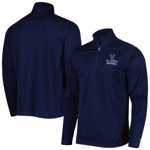Men's Champion Navy Villanova Wildcats Textured Quarter-Zip Jacket