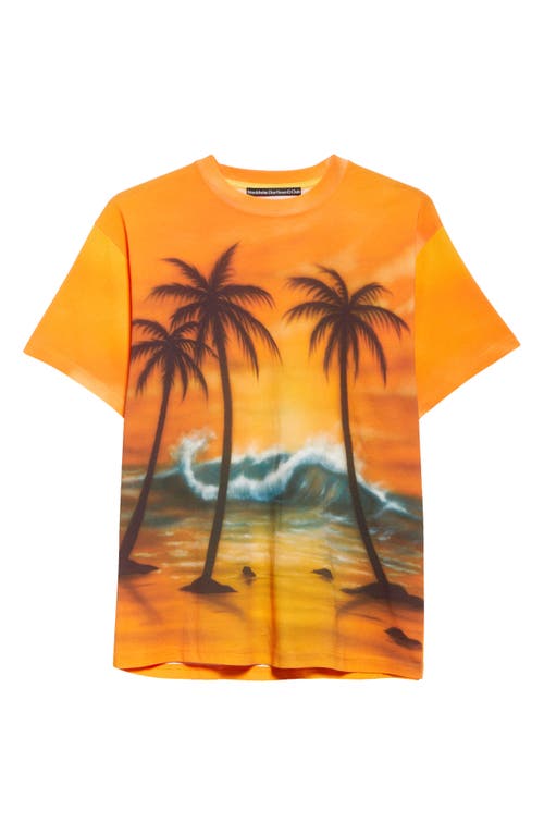 Shop Stockholm Surfboard Club Teo Organic Cotton T-shirt In Sunset