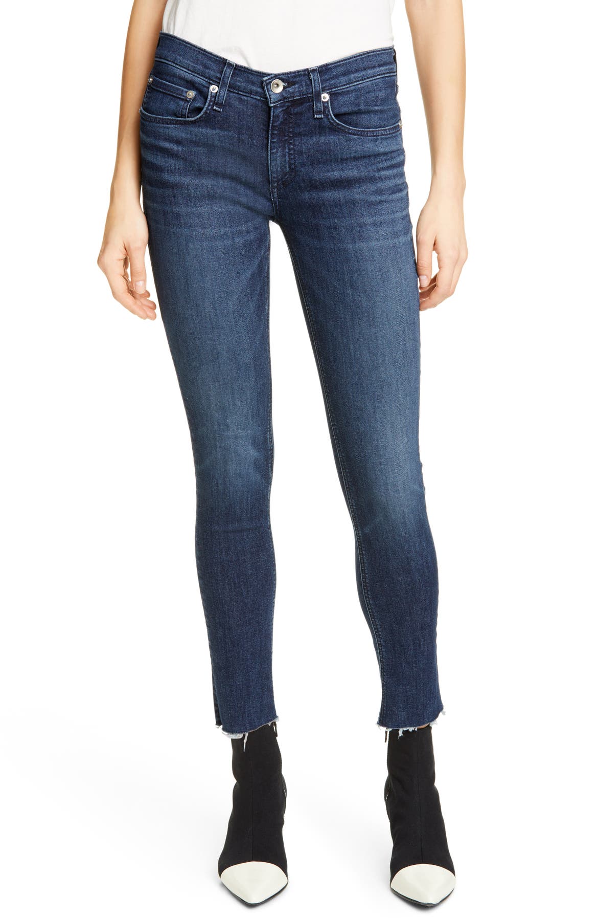 rag & bone Raw Hem Ankle Skinny Jeans (Wilton) | Nordstrom