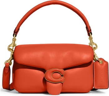 Coach Pillow Tabby 18 Shoulder Bag Shearling Fuchsia in Shearling/Smooth  Leather with Brass-tone - US