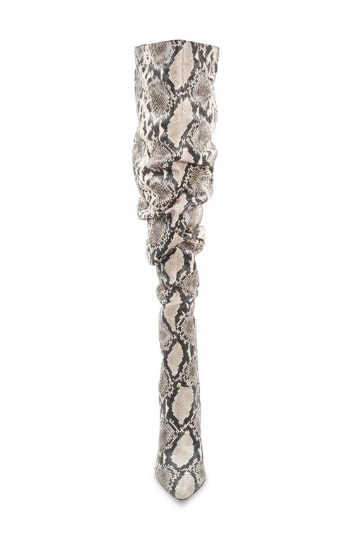 Shop Bcbg Barely Over The Knee Boot In Natural Snake