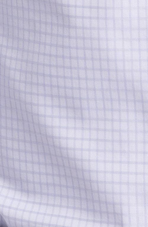 Nordstrom Trim Fit Grid Dress Shirt In White- Grey Twill Grid