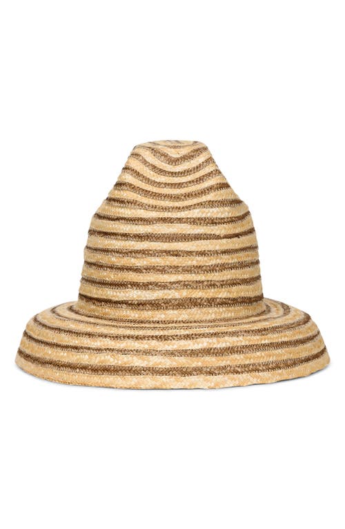 Magda Stripe Straw Hat in Soil Multi
