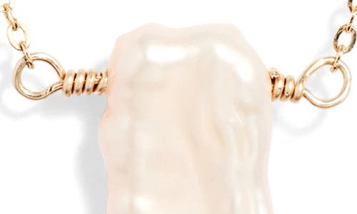 Shop Set & Stones Amara Keshi Pearl Necklace In Gold